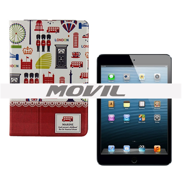 NP-2107 Elegante funda de cuero pu para ipad mini-6